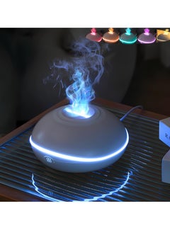 Buy Essential oil diffuser for home aromatherapy humidifier diffuser for office 7 Color lights flame spray aroma diffuser machine in Saudi Arabia