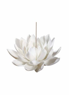 اشتري Incense Holders Burner, 3.9 Inch Ceramic White Lotus Incense Burner Home Decor Flower Incense Burner Stick Holder for Yoga Studio Living Room Office Teahouse Home Decor في الامارات