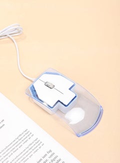 Buy Mouse Compatible For Laptop Computer Wired USB Mouse Clear in UAE