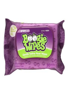 Buy Gentle Saline Nose Wipes Grape Scent 30 Wipes in UAE