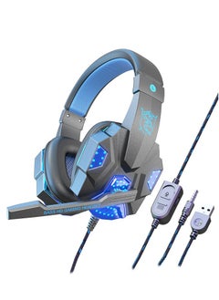 Buy 7.1 Surround USB Vibration Gaming Headset Headband Headphones With Mic in UAE