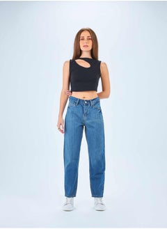 اشتري High-Waist Medium Washed Mom-Fit Jeans. في السعودية