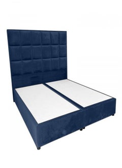 Buy Lolo | Velvet Bed Frame - Dark Blue in Saudi Arabia