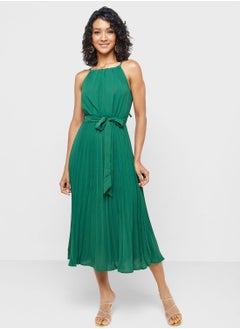 اشتري Halter Neck Pleated Dress في السعودية