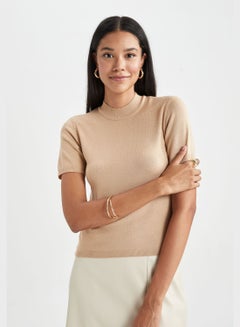 Buy Fitted Short Sleeve Sweater in Saudi Arabia