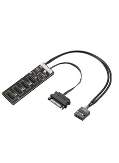 Buy 9Pin USB Header Splitter, with SATA Power Cable, 4 Internal USB 2.0 Ports, USB Header Extension Cable, USB 2.0 Splitter Connector, Adapter Port Multiplier for CPU Fans, RGB Lights, WiFi Receiver in UAE