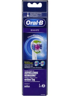 Buy 3D White Replacement Heads for Electric Toothbrush with Clean Maximiser Pack of 3 in UAE