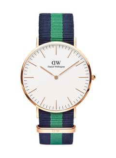 اشتري Daniel Wellington Men's Quartz Watch Classic Warwick 0105DW with Nylon Strap 40mm في السعودية