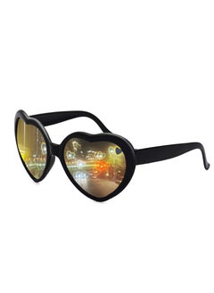 اشتري Heart Sunglases, Peach Heart Special Effects Sunglases Funny Light Diffraction Eyeglases Heart Light Glases Magnetic Glases Clip-on Sunglases Plastic Frame for Night Driving في السعودية