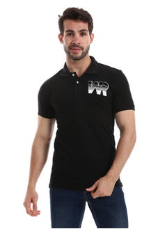 Buy Chest Printed Classic Neck Polo Shirt in Egypt