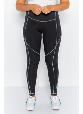 Buy Women Sportswear Fit Pull On Training Leggings, Black in UAE