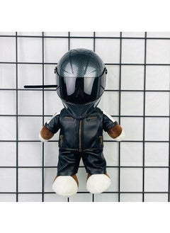 اشتري Mini Style Full Face Plush Toy Helmet Motorcycle Lover’s Small Racing Crash Helmet Souvenir Ornament Desk Decorator Motorsport Fans Gift 30cm في الامارات