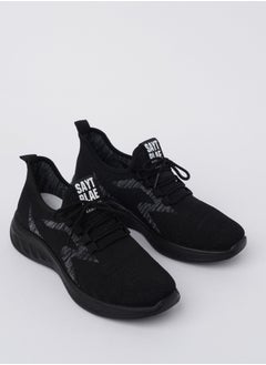 Buy Cobblerz Men's Lace-up Low Top Sneakers BLACK in Saudi Arabia