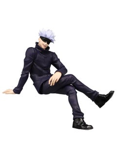 Buy Anime Jujutsu Kaisen Satoru Gojo Action Figure, Sitting Position Satoru Gojo Model Figure Statue, PVC Character Model Toys, for Desktop Decorations/Collectibles, Gifts for Fans, Friends, 10CM in Saudi Arabia