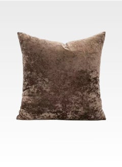 Buy 1 Piece 50*50cm Size, Velvet Cushion Cover, Brown color. in UAE