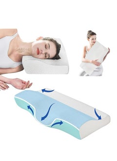 Buy Memory Foam Pillow Anti-Snore Pillows Ergonomic Orthopedic Pillow for Neck Support and Shoulder Pain Relief Side Sleeper Contour Pillow with Washable Cover in Saudi Arabia