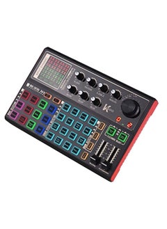 Buy Rechargeable Audio Mixer Sk300 Live Sound Card And Audio Interface Sound Board With Multiple Dj Mixer Effects Voice Changer And Led Light Prefect For Podcasting/Recording/Pc in UAE