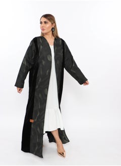 Buy Black abaya with taffeta and velvet fabric in Saudi Arabia