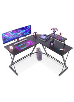 اشتري L-shaped Desk Computer Table 51 inch Gaming Table,Computer Corner Table, Office Writing Workstation with Large Monitor Stand, Space-saving في السعودية