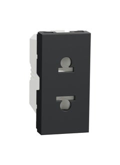 Buy Schneider Electric  Socket-outlet, New Unica, 2P, 16A, Euroamerican, with shutter, anthracite in Egypt