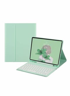 Buy Keyboard for Galaxy Tab S8 2022 / S7 2020 11 Inch (SM-X700/X706/T870/T875/T878) Case Cute Color Round Key Wireless Detachable Bluetooth Cover with Pen Holder (MintGreen) in UAE