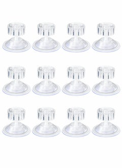 اشتري Nut Suction Cup, Clear Hand Tighten Adjustment Sucker Screw Nut Hook, for Home Glass Table Top Suction Cup 4.8 Cm / 1.78 Inch (12 Pieces) في السعودية