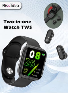 Buy Black Bluetooth Touchscreen Smart Watch with TWS Earbuds in UAE