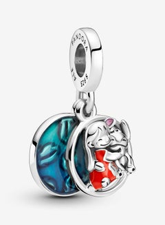 اشتري 925 Sterling Silver Disney Lilo & Stitch Family Dangle Charm for Pandora Moments Women's Bracelet 799383C01 في السعودية