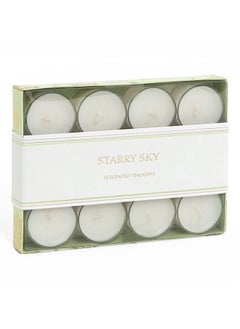 Buy 12-Piece Starrysky Tealight Candle Set, White in UAE