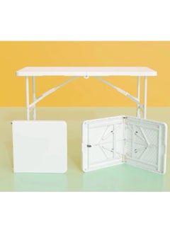 Buy Home Time Foldable Table White 122x61x74cm in UAE