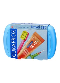 اشتري Curaprox Travel-Set Blue. Set includes Travel Toothbrush CS 5460, 10ml Be You Toothpaste, Interdental Brush CPS prime 07, CPS prime 09. في الامارات