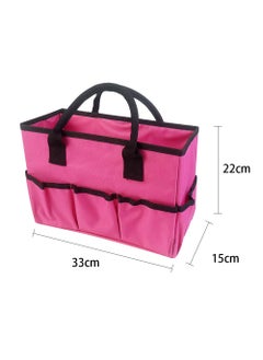 Buy Organizer Storage Tote Bag For Art And Craft Supplies With Pockets Purple Oxford Tote Bag For Artist Kid Teacher in UAE