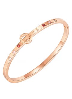 Buy Stainless Steel Bracelet with Zircon Stones in A Modern Design for Women in Saudi Arabia