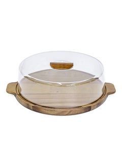 اشتري Cheese platter dome board dome board serving plate wooden cutting board with acrylic cover - AC3010 في الامارات