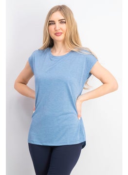 اشتري Women Short Sleeves Sports Top, Blue في الامارات