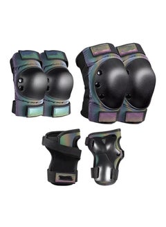 Buy Sports protective gear 6-piece suit youth adult sports knee pads elbow pads wrist pads bicycle inline skating skateboard riding balance car skiing extreme sports protective gear in Saudi Arabia