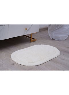 Buy Room Essentials S/2 Oval Bathmat Cream 50x80 & 50x45cm in UAE