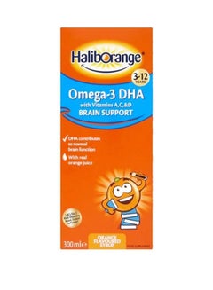 اشتري Kids Omega-3 Syrup DHA Brain Support Orange Flavoured 300ml في الامارات