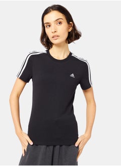 Buy Essentials Slim Fit 3-Stripes T-Shirt in Egypt