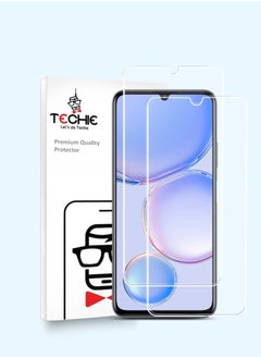 اشتري 2 pieces HD Tempered Glass Screen Protector for Huawei Nova Y71 - Anti Reflection Anti Bubbles 9H Hardness 0.33 mm Rounded Edges Easy Installation في السعودية