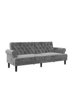 Buy Nutella | Sofabed 2 In 1 Upholstered In Velvet - Grey in Saudi Arabia