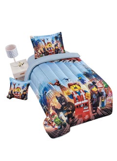 اشتري 4 Piece Microfiber Comforter Set LEGO 170X230cm في السعودية