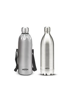 اشتري Milton Thermosteel Duo DLX 1500, Double Walled Vacuum Insulated 1500 ml | 51 oz | 1.5 Ltr | 24 Hours Hot and Cold Bottle with Cover, 18/8 Stainless Steel, BPA Free, Food Grade, Leak-Proof | Silver في السعودية