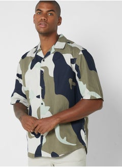 Buy Camo Aop Print Regular Fit Shirt in Saudi Arabia