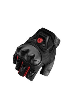 Buy Scoyco MC29 Motorcycle HALF Gloves Motorbike Street With Protection Black Red - Size L in Egypt