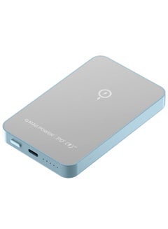 Buy Q.Mag Power 6 5000mAh Magnetic Wireless Battery Pack compatible with Magsafe - Blue in UAE