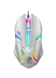 اشتري LIMEIDE Li magnesium upgraded GTX350 luminous keyboard mouse USB mechanical feel wired spherical keycap coverS1 White Mouse S1 White Mouse في السعودية