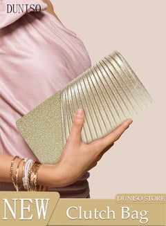 Buy Women Shiny Glitter Evening Clutch Crossbody Bag Envelope Handbag Chain Purse for Wedding Formal Cocktail Party in UAE