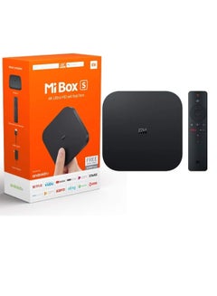Buy Mi Box S Xiaomi Original 4K Ultra HD Android TV with Google Voice Assistant & Direct Netflix Remote Streaming Media Player, MDZ-22-AB in UAE