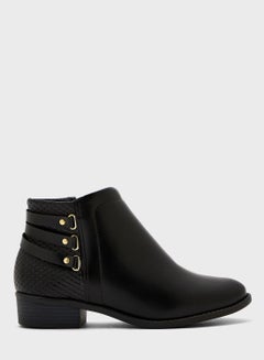 Buy Close Toe Low Heel  Ankle Boots in UAE